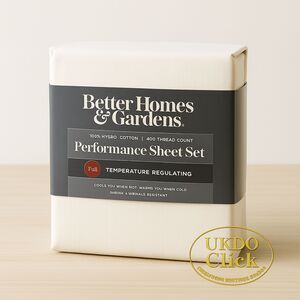 Better Homes & Gardens FullSheet Set400TC Wh Hygro Cotton Temperature Regulating